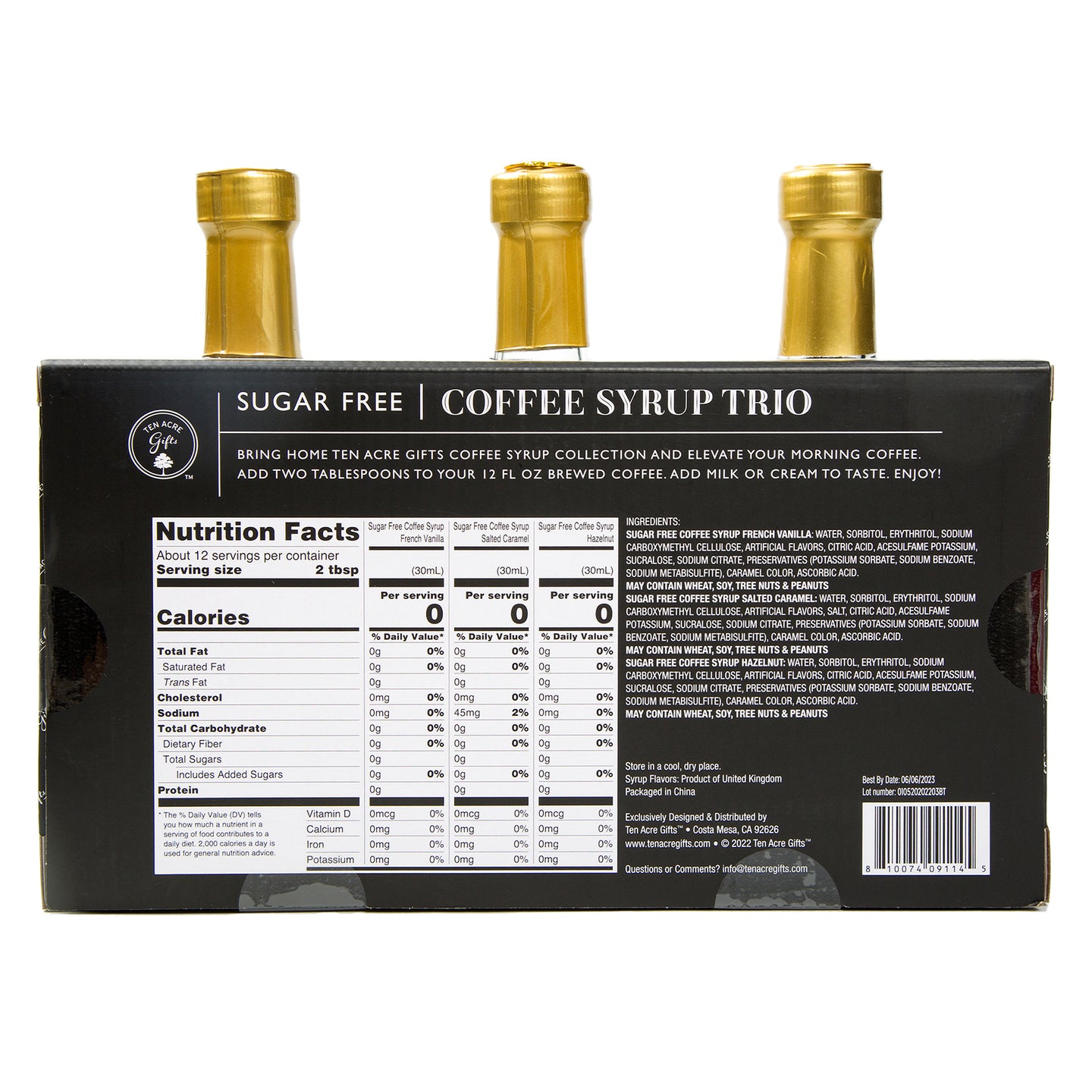 Sugar Free Coffee Syrup Trio